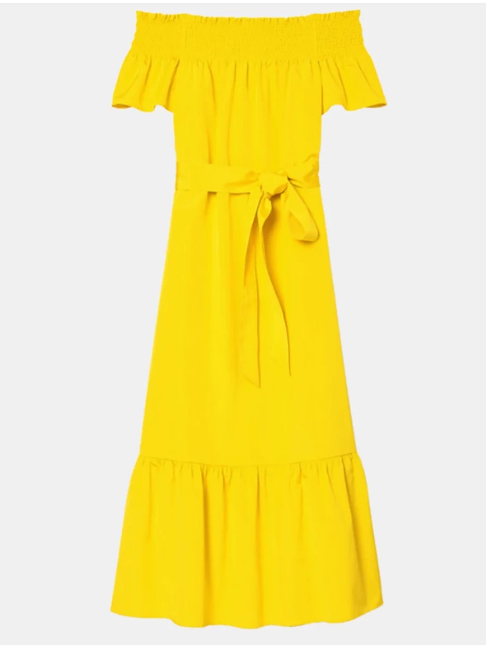 Tory Burch Women’s Smocked Shoulder Tie Dress Size Medium - Picture 3 of 3